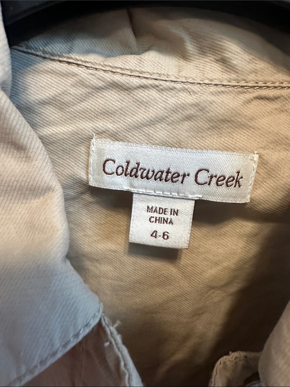 Coldwater Creek Beige Button-Front Utility Jacket - Picture 2 of 6